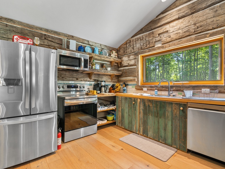 The fully stocked kitchen includes everything guest need to feel like they are at home