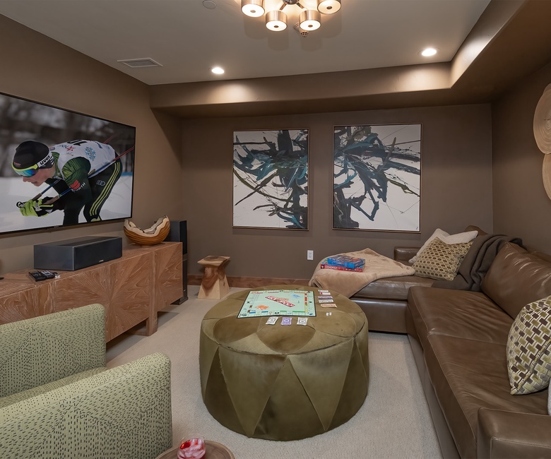 Media Room, Main Level - Media room with comfortable seating and TV