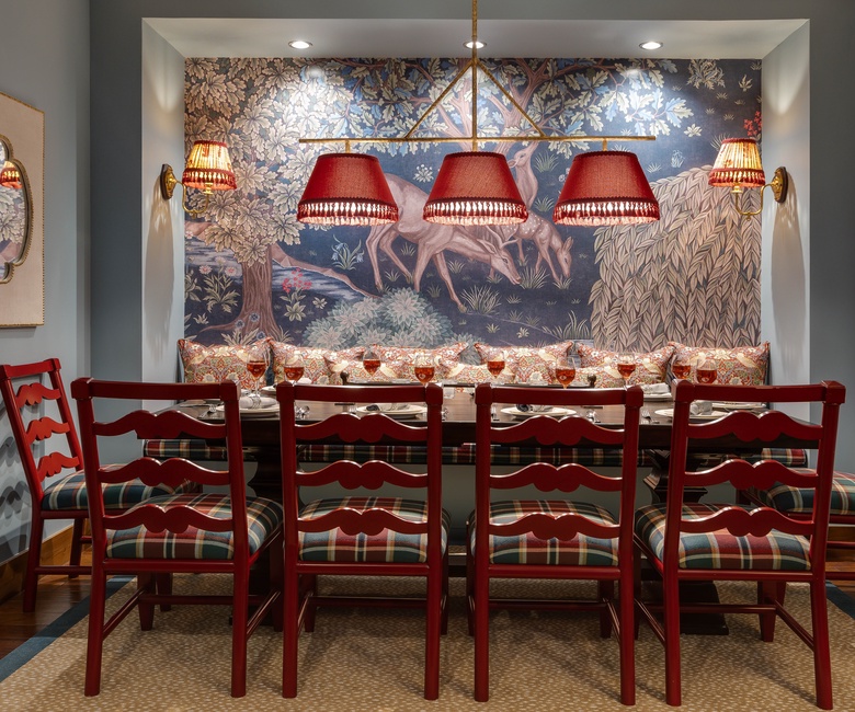 Dining Area, Main Level - Dining table with statement wall