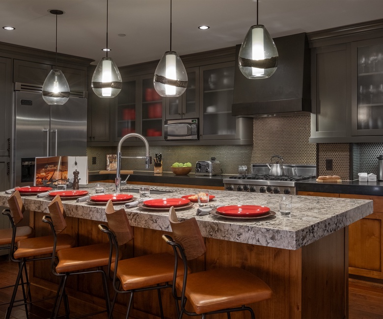 Kitchen, Main Level - Granite island with bar seating