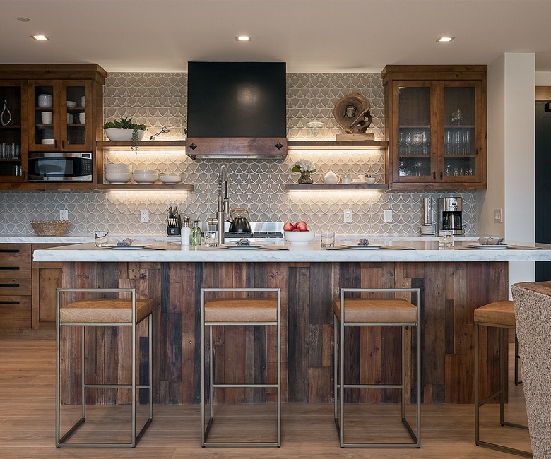 Kitchen, Main Level - Island with bar seating