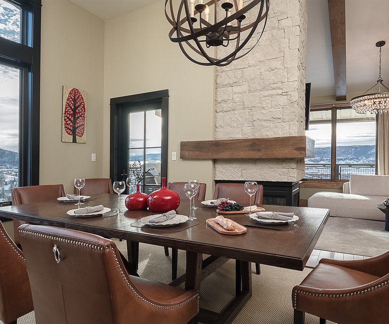 Dining Area, Main Level - With mountain views