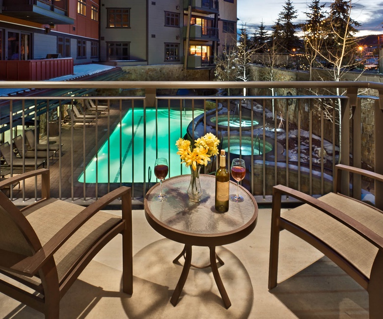 Deck, Main Level - With pool view