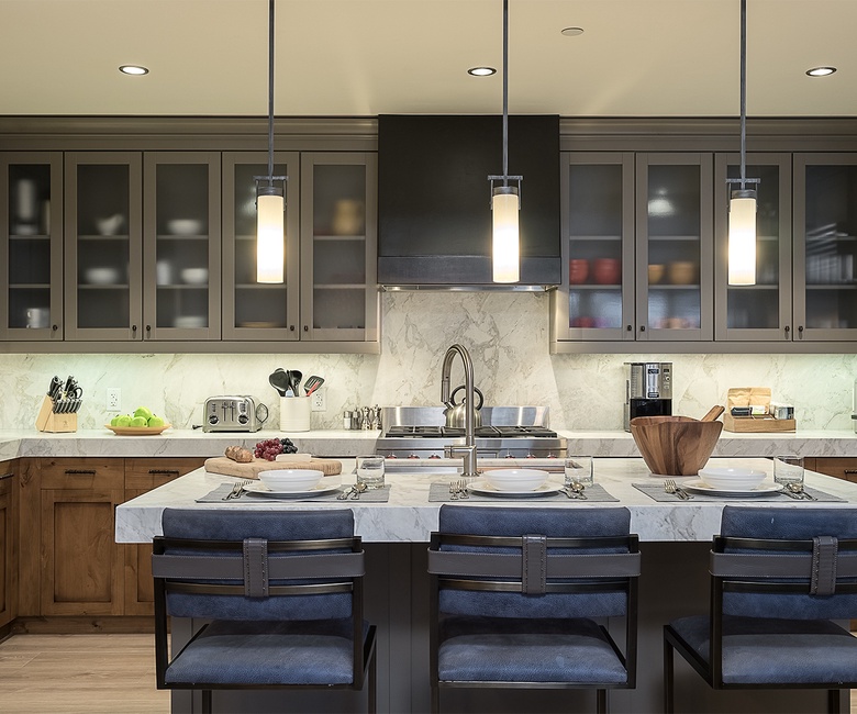 Kitchen, Main Level - With marble counters and premium appliances