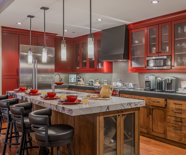 Kitchen, Main Level - Island with bar seating