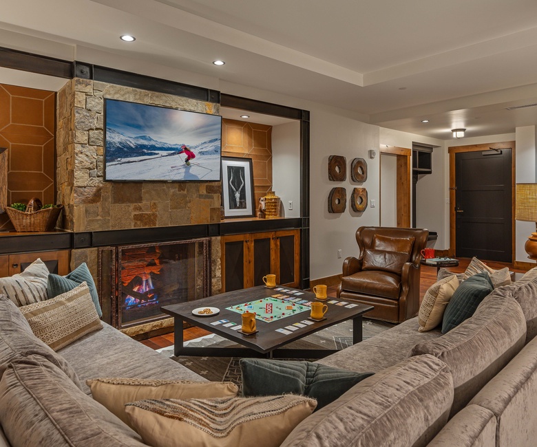 Great Room - With gas fireplace and flatscreen TV