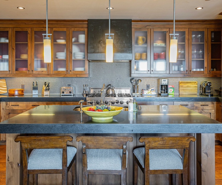 Kitchen, Main Level - Island with bar seating