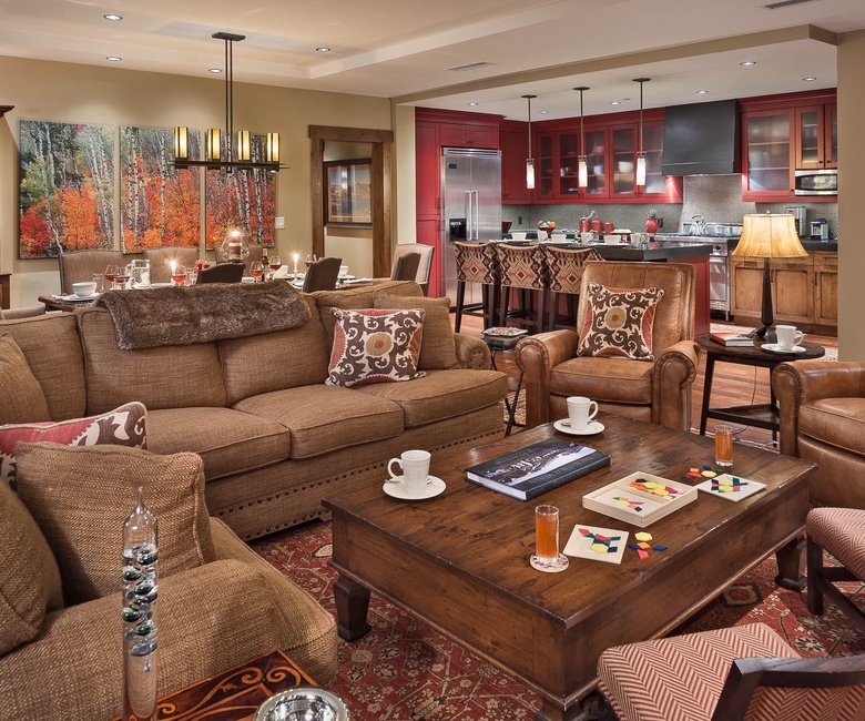 Great Room, Main Level - Open-concept layout with sectional seating