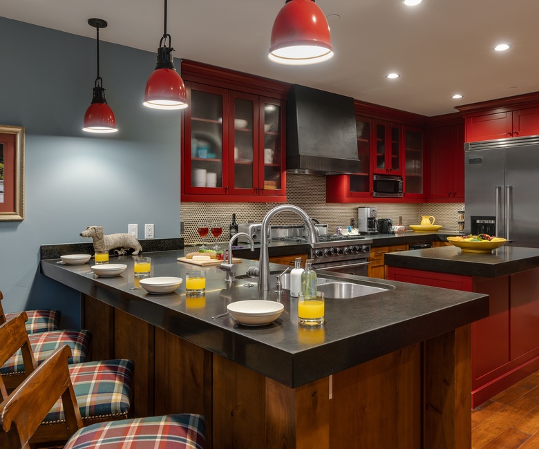 Kitchen, Main Level - Island with breakfast bar seating