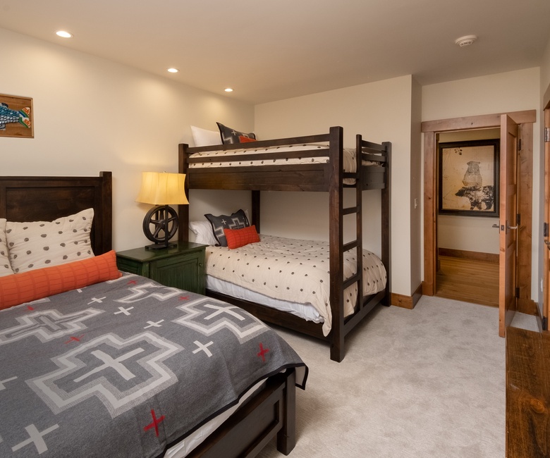 Bedroom 4, Main Level - Queen bedroom with queen-over-queen bunk