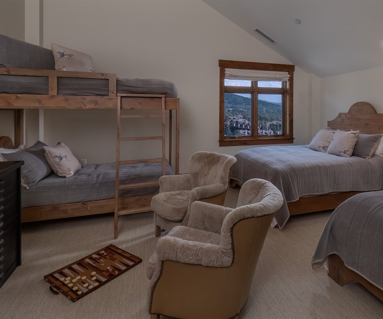 Bedroom 3, Main Level - Bedroom with two queen beds and twin bunk beds