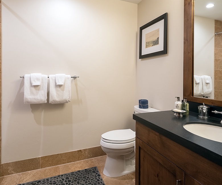 Bedroom 3, Main Level - Ensuite with single vanity and toilet