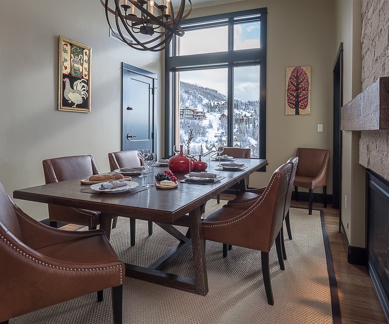 Dining Area, Main Level - With mountain views