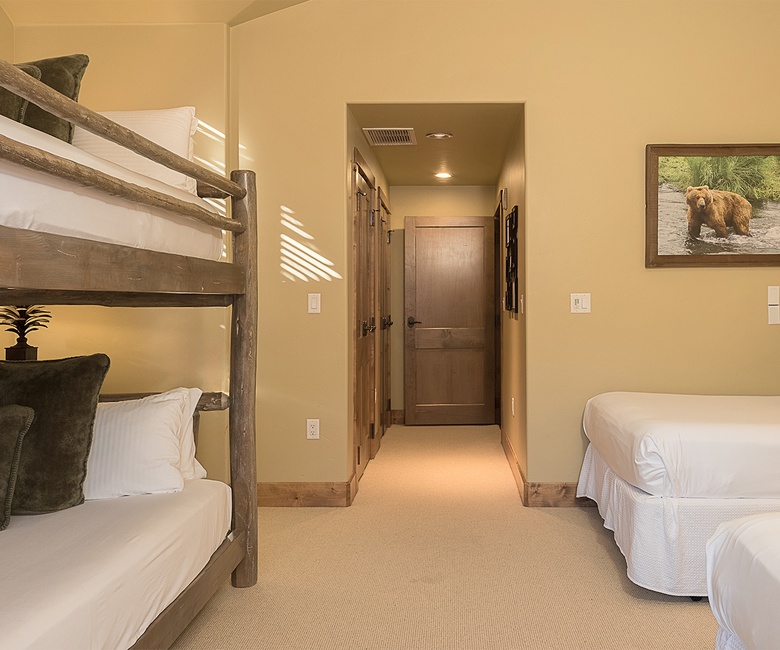 Bedroom 5, Main Level - Full-over-full bunk bed and two full beds