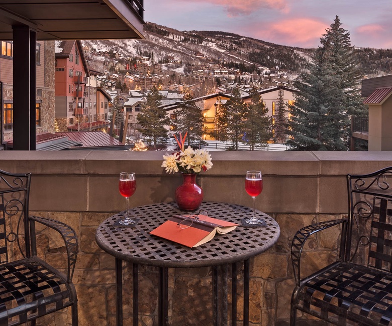 Deck, Main Level - Balcony seating with mountain views