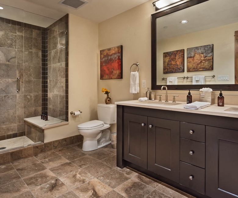 Hall Bathroom, Main Level - Shared hall bath adjacent to Bedrooms 2 and 3