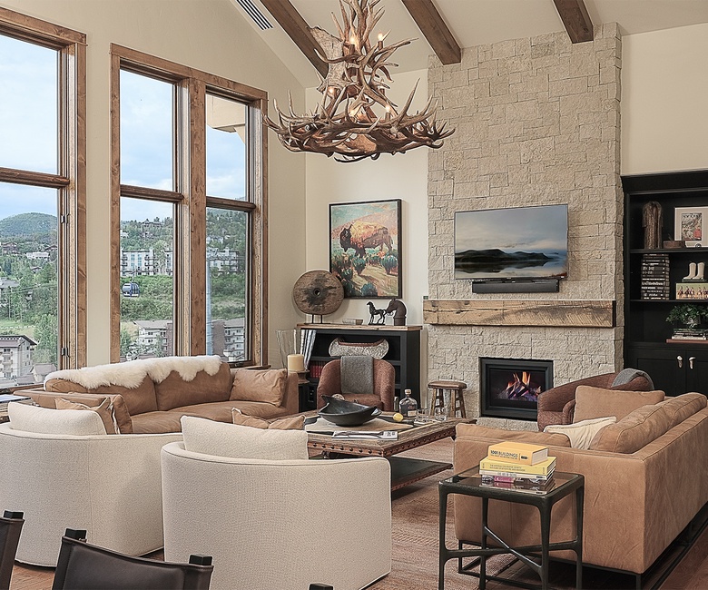 Great Room, Main Level - With cozy seating