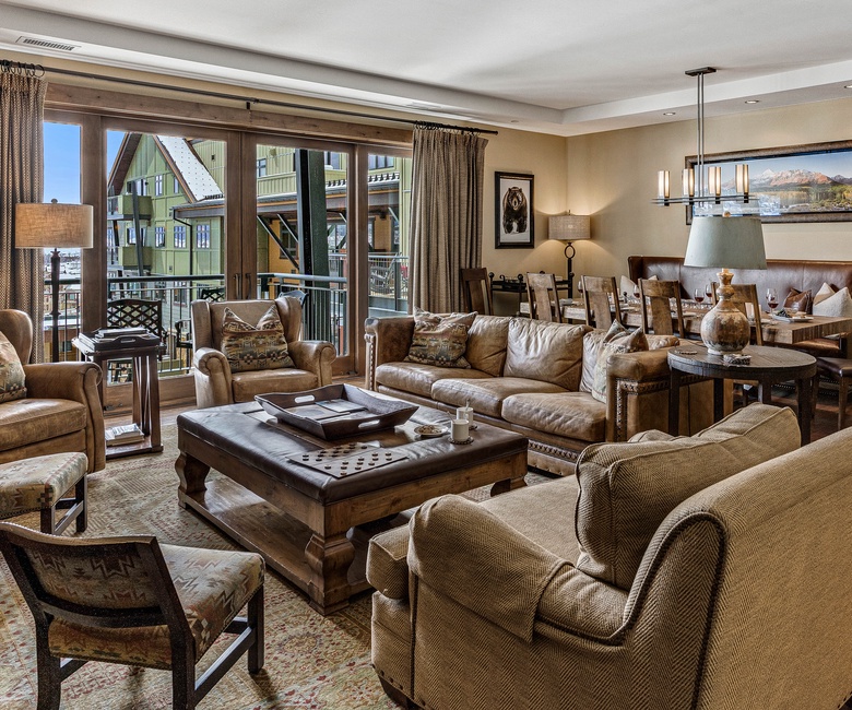 Great Room, Main Level - With deck access