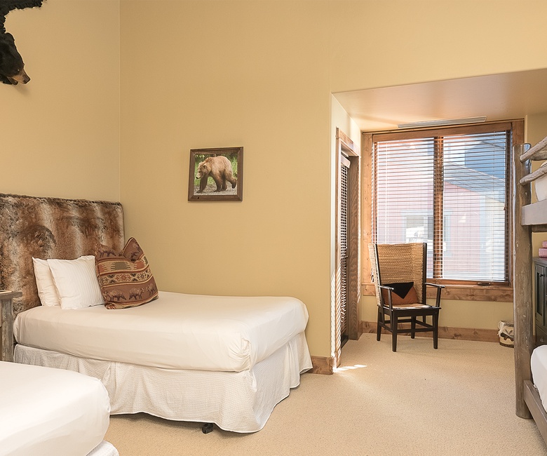 Bedroom 5, Main Level - Full-over-full bunk bed and two full beds