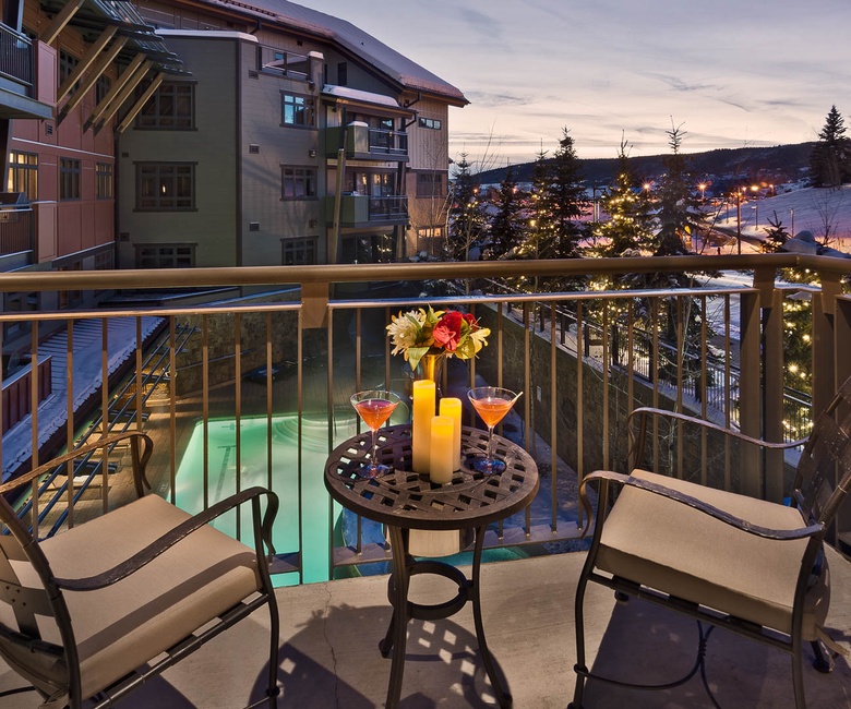 Deck, Main Level - With pool views