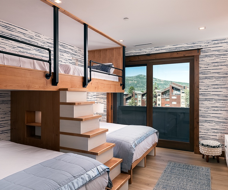 Bedroom 2, Main Level - Two twin-over-queen bunk beds