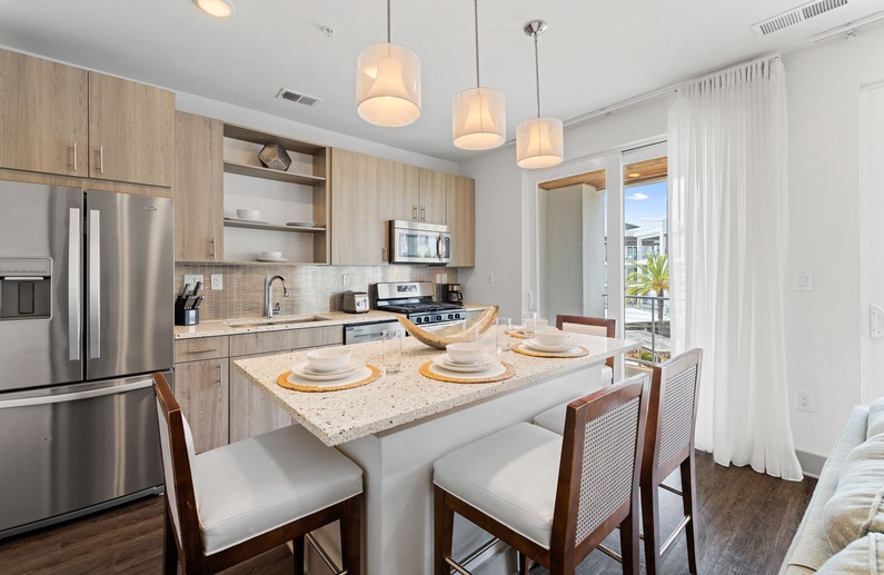 Spacious and Well Lit Kitchen
