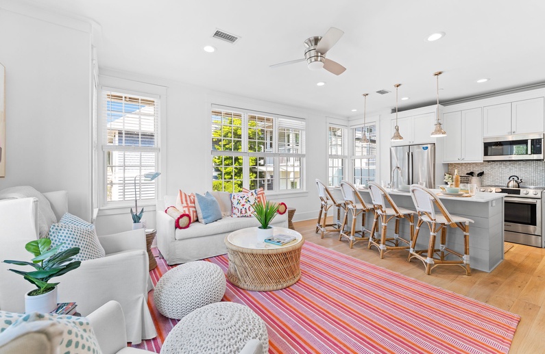 Open-Concept Kitchen & Living Areas