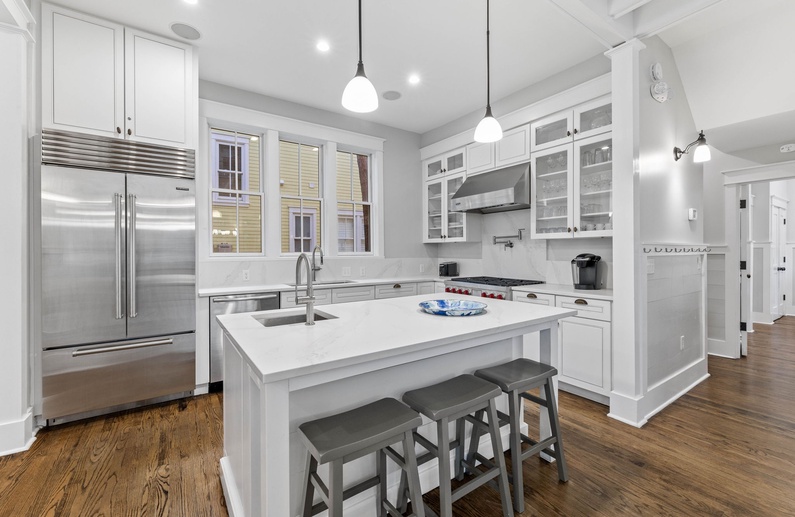 Kitchen - Featuring High End Appliances, Including a Wolf Gas Range