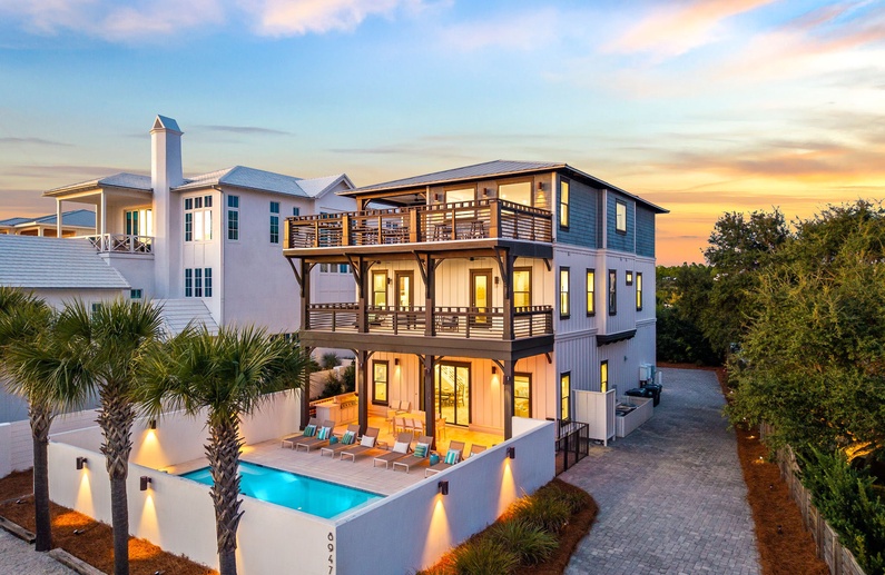 Four Blue Palms