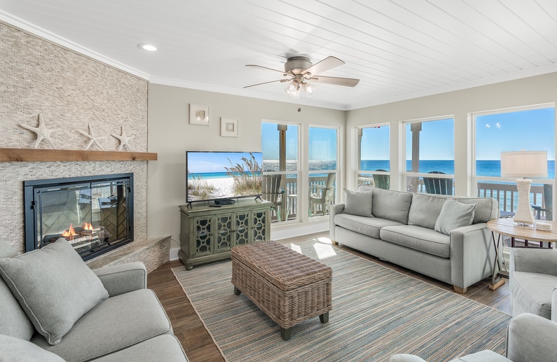 Living Room with Large TV