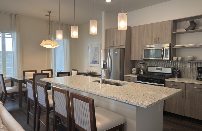 Chef's Kitchen with Stainless Steel Appliances