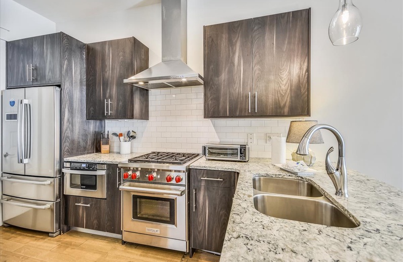 Kitchen - Equipped with a Wolf Gas Range