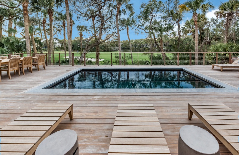 Pool with Golf Course Views