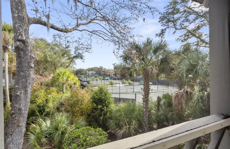 Tennis Views From Screened Porch
