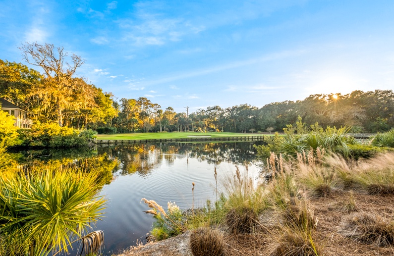 Back Exterior Lagoon and Golf Views