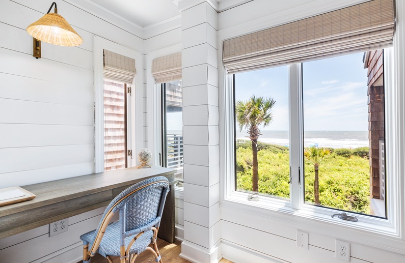 Workspace in living area