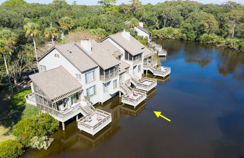 Aerial view of villa