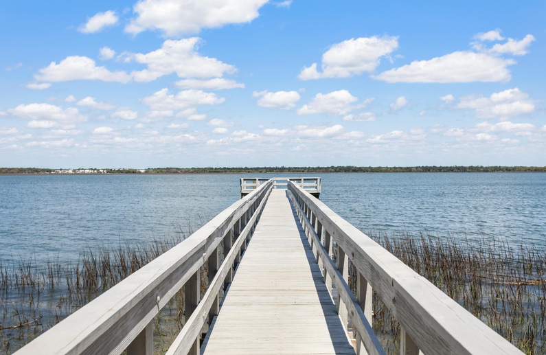 Private deep water dock on Kiawah River