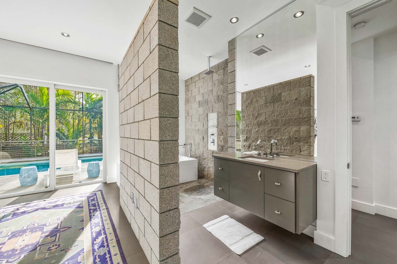 Master Bedroom with Unique, Custom En Suite Bathroom