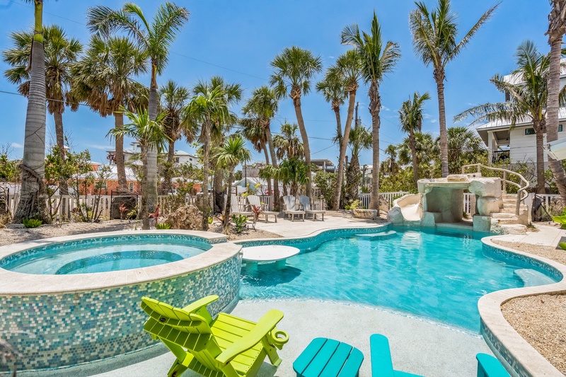 Private Pool and Spa, Water Slide