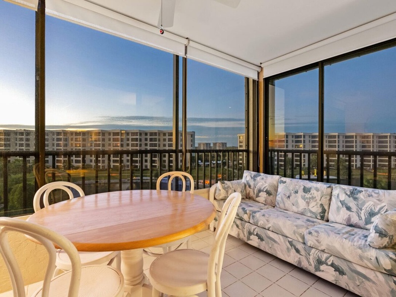 Relax in your private enclosed balcony with sweeping city views, perfect for morning coffee or evening drinks.