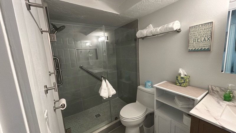 Hall Bathroom with Walk in Shower