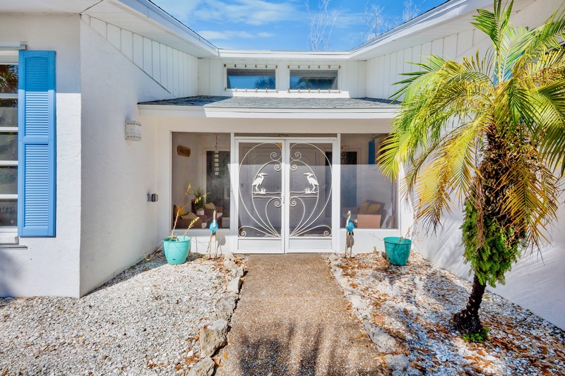 Elegant entryway with coastal charm