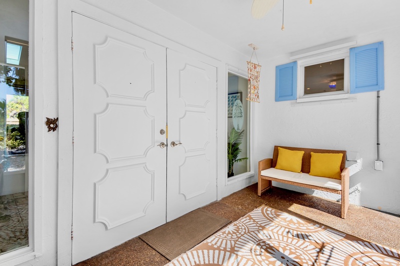 Welcoming main entrance to the home