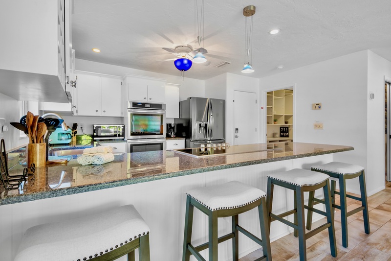 Large kitchen island with seating