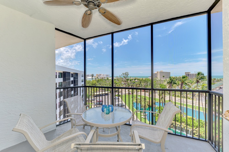 Private terrace with seating