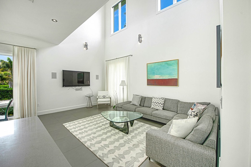 Bright Living Space with Smart TV