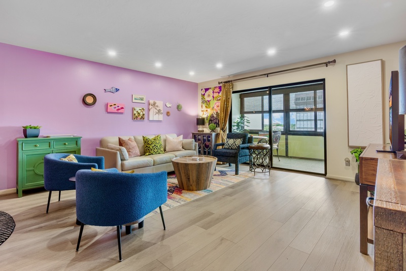 Cozy living room with plush seating