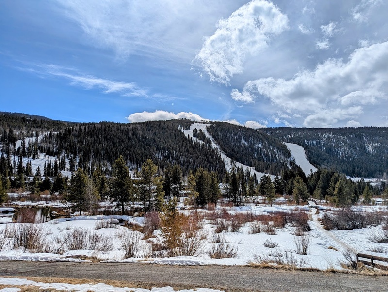 Private balcony view - Walking distance to Mountain House Base Area #winter
