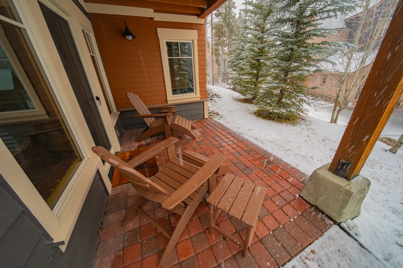 Ground level patio outside Primary bedroom #winter
